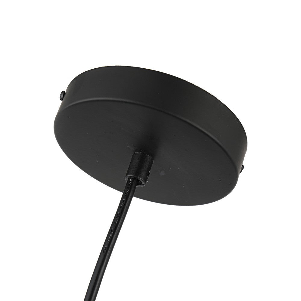 Lighting IRONCLAD Contemporary-Style 1 Light Black and Gold Ceiling Mini Pendant 8’’ Wide CHL-CH8D655BK08-DP1