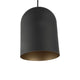 Lighting IRONCLAD Contemporary-Style 1 Light Black and Gold Ceiling Mini Pendant 8’’ Wide CHL-CH8D655BK08-DP1