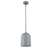 Lighting IRONCLAD Contemporary-Style 1 Light Gray and White Ceiling Mini Pendant 8’’ Wide CHL-CH8D655GY08-DP1