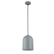 Lighting IRONCLAD Contemporary-Style 1 Light Gray and White Ceiling Mini Pendant 8’’ Wide CHL-CH8D655GY08-DP1