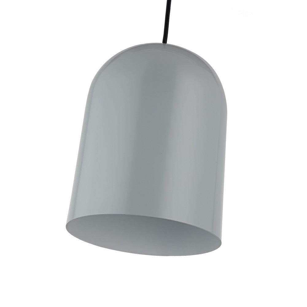 Lighting IRONCLAD Contemporary-Style 1 Light Gray and White Ceiling Mini Pendant 8’’ Wide CHL-CH8D655GY08-DP1