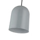 Lighting IRONCLAD Contemporary-Style 1 Light Gray and White Ceiling Mini Pendant 8’’ Wide CHL-CH8D655GY08-DP1