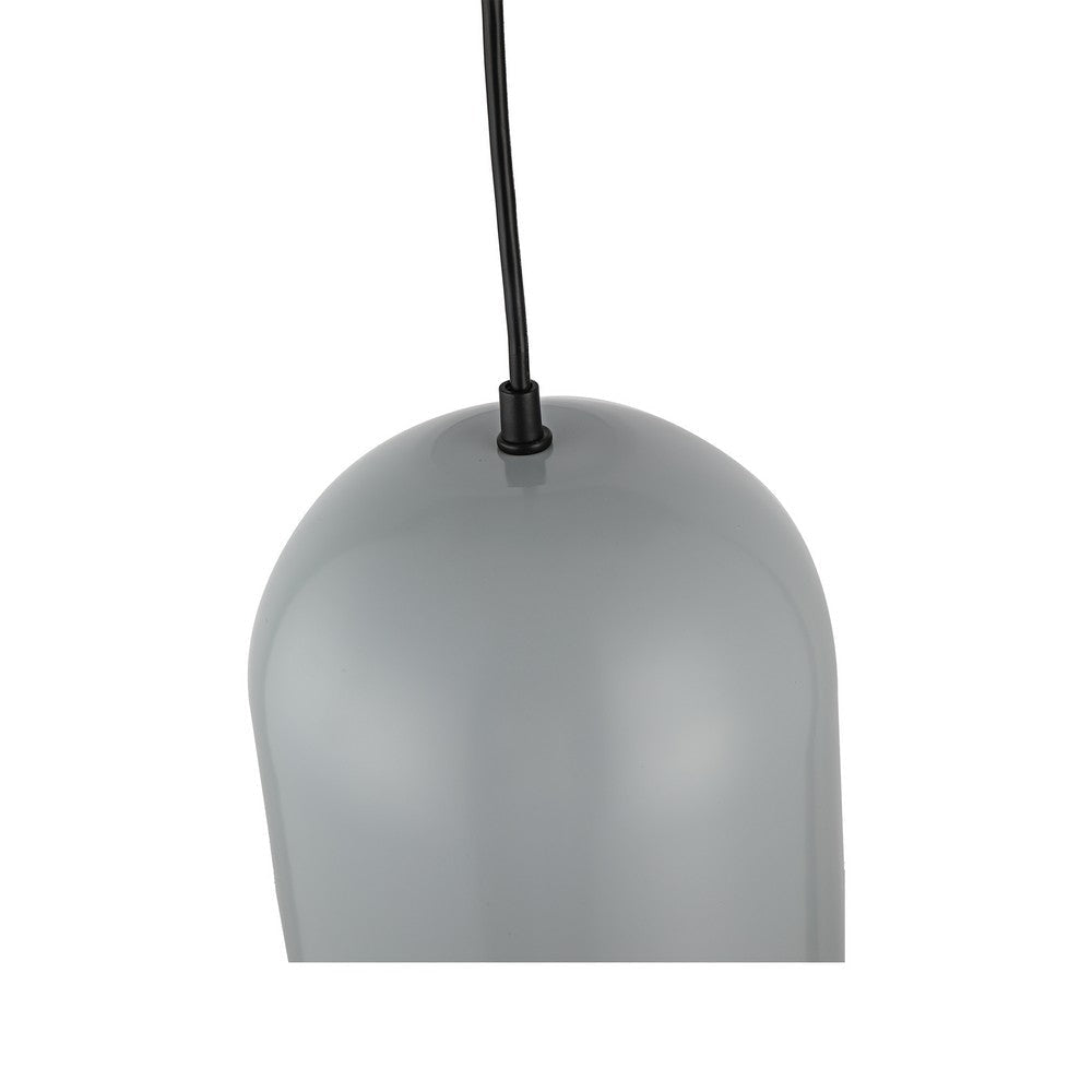 Lighting IRONCLAD Contemporary-Style 1 Light Gray and White Ceiling Mini Pendant 8’’ Wide CHL-CH8D655GY08-DP1
