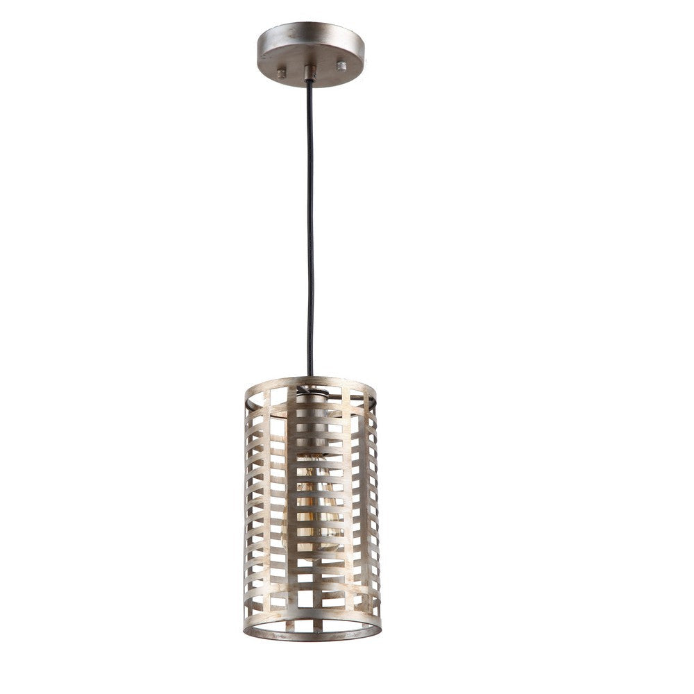 Lighting LAUREN Industrial 1 Light Antique Silver Mini Ceiling Pendant 5.5’’ Wide CHL-CH8D771AS06-UP1