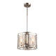 Lighting AVERY Industrial 4 Lights Antique Silver Ceiling Pendant 12" Wide