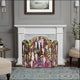 CHLOE Lighting CORINTH Tiffany-Style Stained Glass Grape Design Fireplace Screen 42’’ Wide CHL-CH8F002PF42-GFS