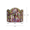 CHLOE Lighting CORINTH Tiffany-Style Stained Glass Grape Design Fireplace Screen 42’’ Wide CHL-CH8F002PF42-GFS