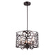 Farmhouse Style Ceiling Pendant Light with Three Bulb, Bronze
