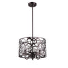 Farmhouse Style Ceiling Pendant Light with Three Bulb Bronze CHL-CH8H057RB14-UP3