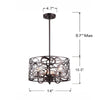 Farmhouse Style Ceiling Pendant Light with Three Bulb Bronze CHL-CH8H057RB14-UP3