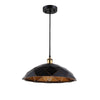 Ceiling Pendant Light with Geometric Bowl Shape Shade Black and Gold CHL-CH8H799BK16-DP1
