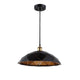 Ceiling Pendant Light with Geometric Bowl Shape Shade Black and Gold CHL-CH8H799BK16-DP1