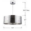 Lighting SIERRA Farmhouse 1 Light Chrome Ceiling Pendant 15’’ Wide CHL-CH8H981CM15-DP1