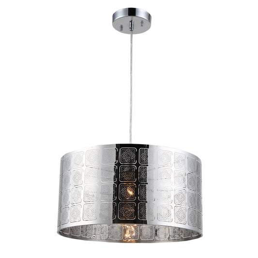 Lighting SIERRA Farmhouse 1 Light Chrome Ceiling Pendant 15" Wide