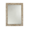Reflection Seashell Finish Rectangular Framed Wall Mirror 32" Height