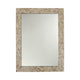 Reflection Seashell Finish Rectangular Framed Wall Mirror 32" Height