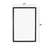 Reflection Textured Black Rectangular Framed Wall Mirror 36’’ Height CHL-CH8M005BK36-FRT