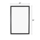 Reflection Textured Black Rectangular Framed Wall Mirror 36’’ Height CHL-CH8M005BK36-FRT