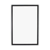 Reflection Textured Black Rectangular Framed Wall Mirror 36" Height