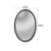 CHLOE’s Reflection Contemporary-Style Silver Finish Oval Wall Mirror 34’’ Tall CHL-CH8M007SV34-VOV