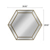 Chloe’S Reflection Golden Finish Hexagon Framed Wall Mirror 30’’ Width CHL-CH8M010GD34-FHX
