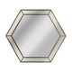 Chloe'S Reflection Golden Finish Hexagon Framed Wall Mirror 30" Width