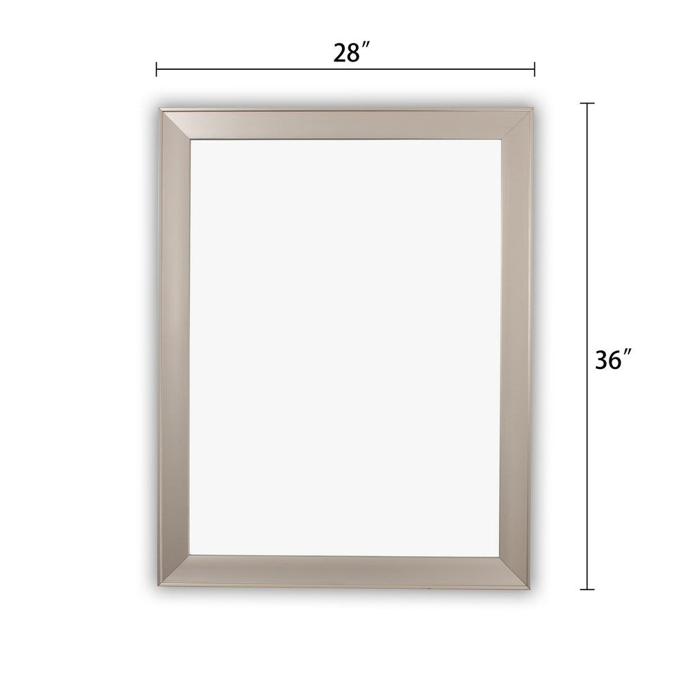 Rectangular Wall Mirror with Molded Details Silver CHL-CH8M011SV36-FRT