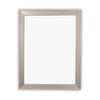 Rectangular Wall Mirror with Molded Details, Silver