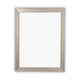 Rectangular Wall Mirror with Molded Details, Silver