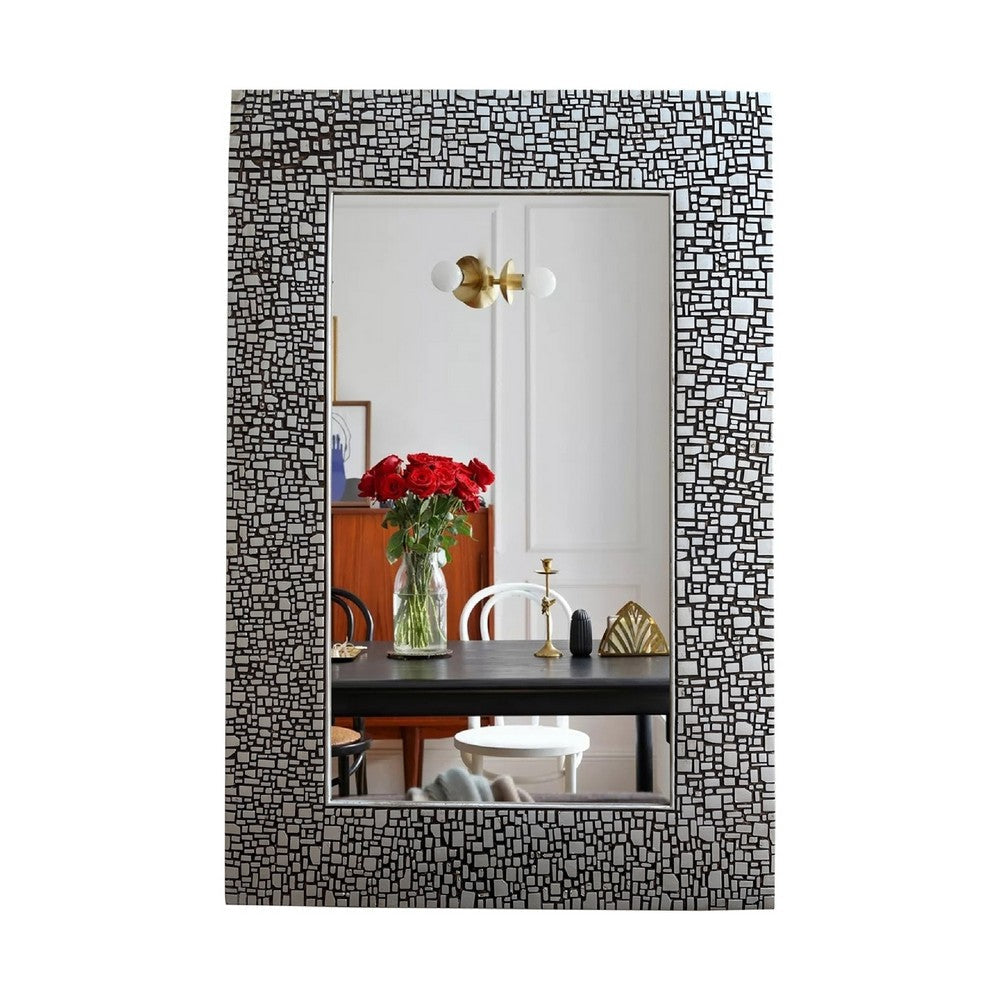 CHLOE’s Reflection Contemporary-Style Rectangle Antique Silver Finish 36’’ CHL-CH8M012SV36-VRT