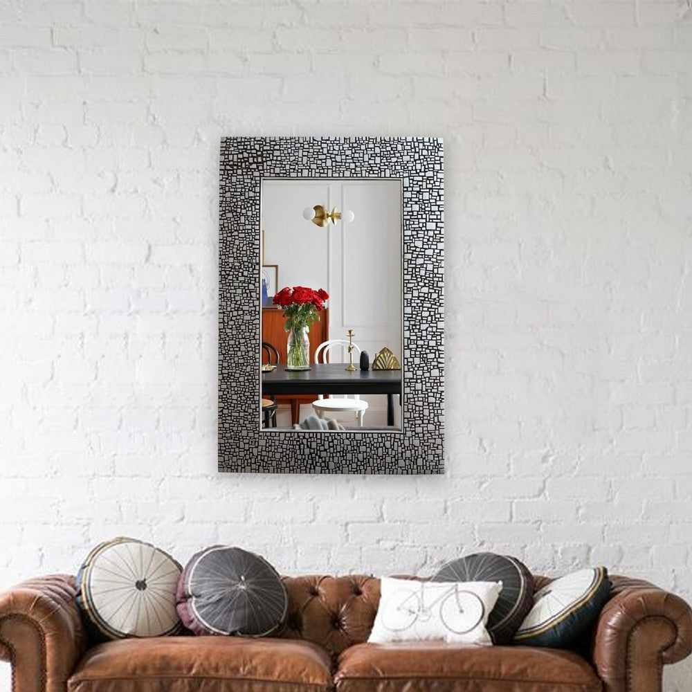 CHLOE’s Reflection Contemporary-Style Rectangle Antique Silver Finish 36’’ CHL-CH8M012SV36-VRT