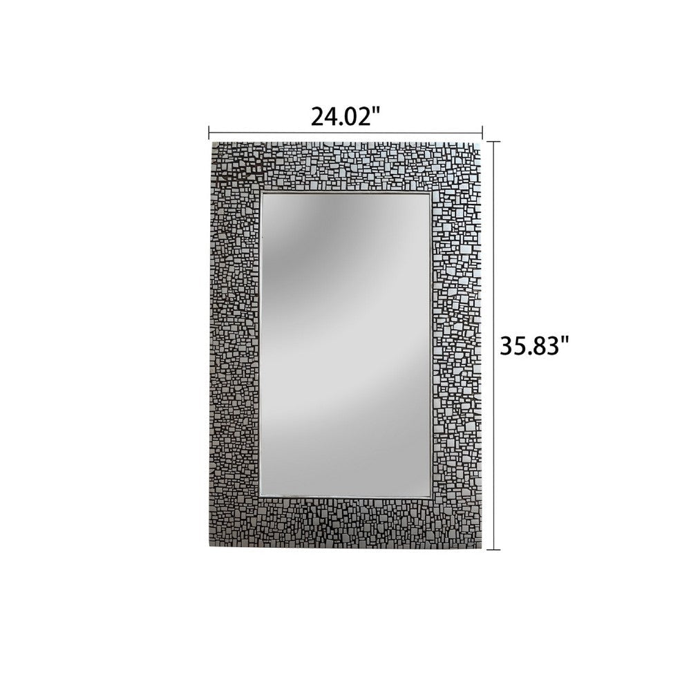 CHLOE’s Reflection Contemporary-Style Rectangle Antique Silver Finish 36’’ CHL-CH8M012SV36-VRT