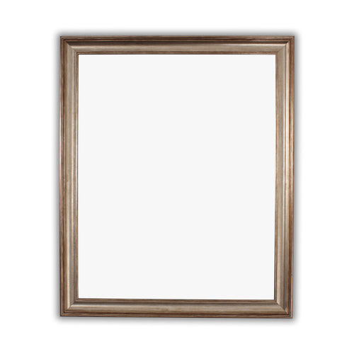 Reflection Textured Brass Rectangular Framed Wall Mirror 33" Height