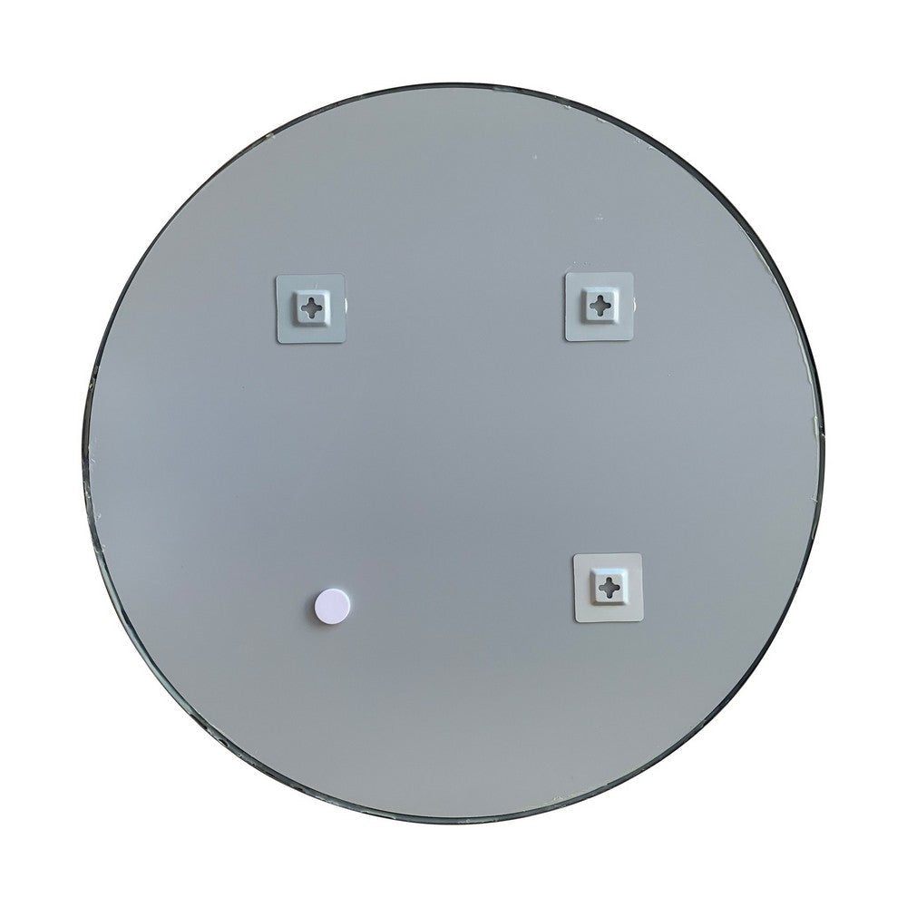 Chloe’S Reflection Black Finish Round Framed Wall Mirror 30’’ Height CHL-CH8M016BK30-FRD