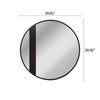 Chloe’S Reflection Black Finish Round Framed Wall Mirror 30’’ Height CHL-CH8M016BK30-FRD