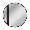 Chloe'S Reflection Black Finish Round Framed Wall Mirror 30" Height