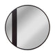 Chloe'S Reflection Black Finish Round Framed Wall Mirror 30" Height