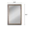 CHLOE’s Reflection Contemporary Silver Finish Rectangle Framed Wall Mirror 35’’ Width CHL-CH8M021SV35-VRT