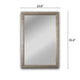 CHLOE’s Reflection Contemporary Silver Finish Rectangle Framed Wall Mirror 35’’ Width CHL-CH8M021SV35-VRT