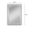 CHLOE’s Reflection Contemporary White Finish Rectangle Framed Wall Mirror 35’’ Width CHL-CH8M022WS35-VRT