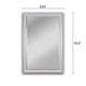 CHLOE’s Reflection Contemporary White Finish Rectangle Framed Wall Mirror 35’’ Width CHL-CH8M022WS35-VRT