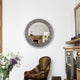 Chloe'S Reflection Vertical Hanging Seashell Finish Round Framed Wall Mirror 30" Height
