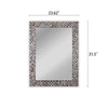 Reflection Verical/Horizontal Hanging Seashell Finish Rectangle Framed Wall Mirror 32’’ Height CHL-CH8M103BS32-VRT