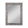 Reflection Verical/Horizontal Hanging Seashell Finish Rectangle Framed Wall Mirror 32" Height