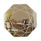 CHLOE’s Reflection Contemporary-Style Octagon Golden Finish Wall Mirror 30’’ Tall CHL-CH8M303GD30-OCT