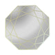 CHLOE's Reflection Contemporary-Style Octagon Golden Finish Wall Mirror 30" Tall