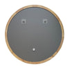 CHLOE’s Reflection Contemporary Maple Wood Finish Round Framed Wall Mirror 36’’ Width CHL-CH8M801NO36-RND