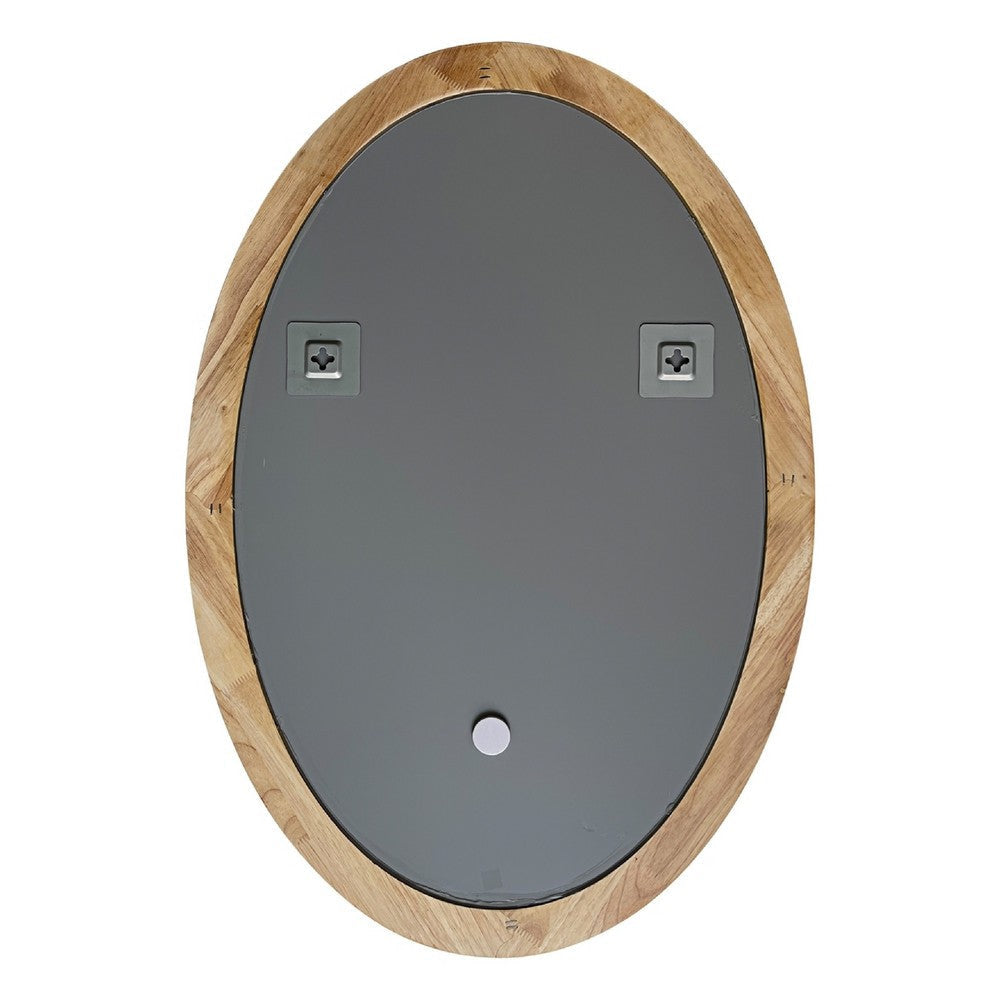 CHLOE’s Reflection Contemporary Maple Wood Finish Oval Framed Wall Mirror 34’’ Height CHL-CH8M802NO34-VOV