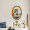 CHLOE’s Reflection Contemporary Maple Wood Finish Oval Framed Wall Mirror 34’’ Height CHL-CH8M802NO34-VOV