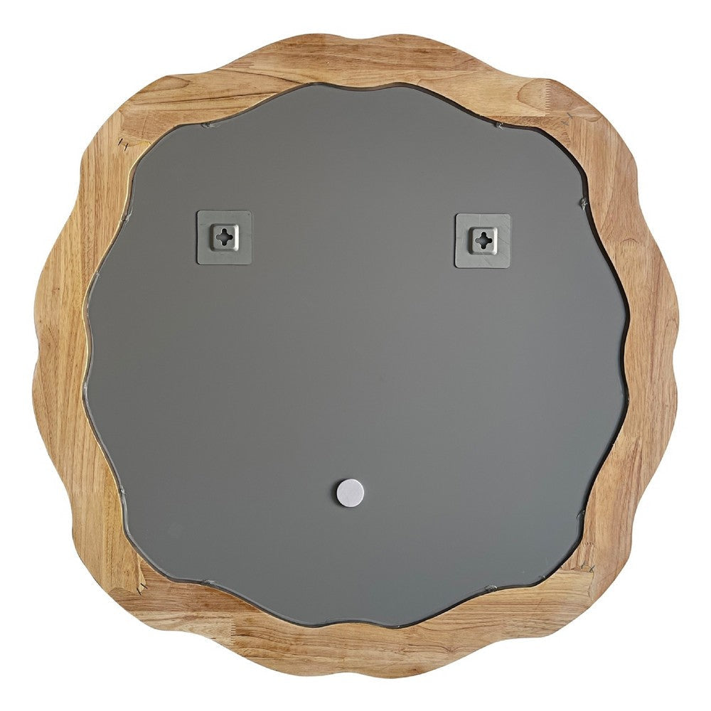 CHLOE’s Reflection Contemporary Maple Wood Finish Round Framed Wall Mirror 33’’ Width CHL-CH8M805NO33-RND